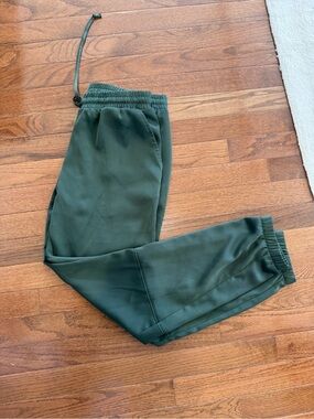 Nordstrom Socialite Green Satin Joggers